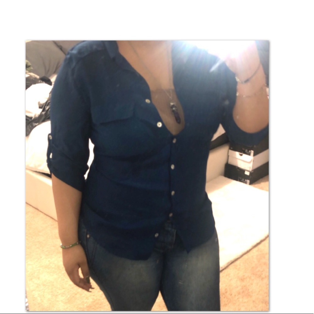 Navy blue blouse